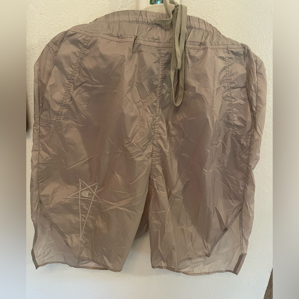 Rick Owens x Champion Pearl Nylon Pod Shorts Size M